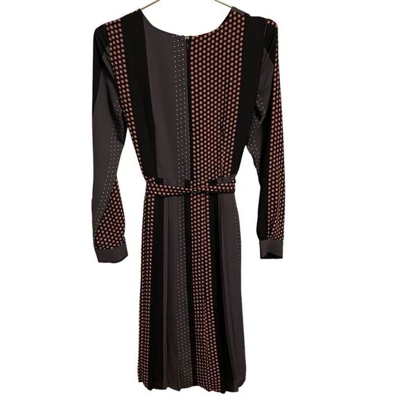 Ann Taylor Patchwork Pleated Dress Long Sleeve Size 2 NWOT - Picture 6 of 9